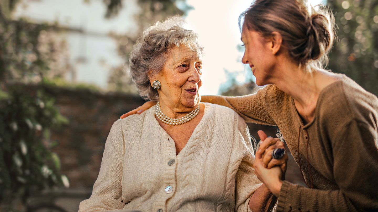 Younger woman and older woman